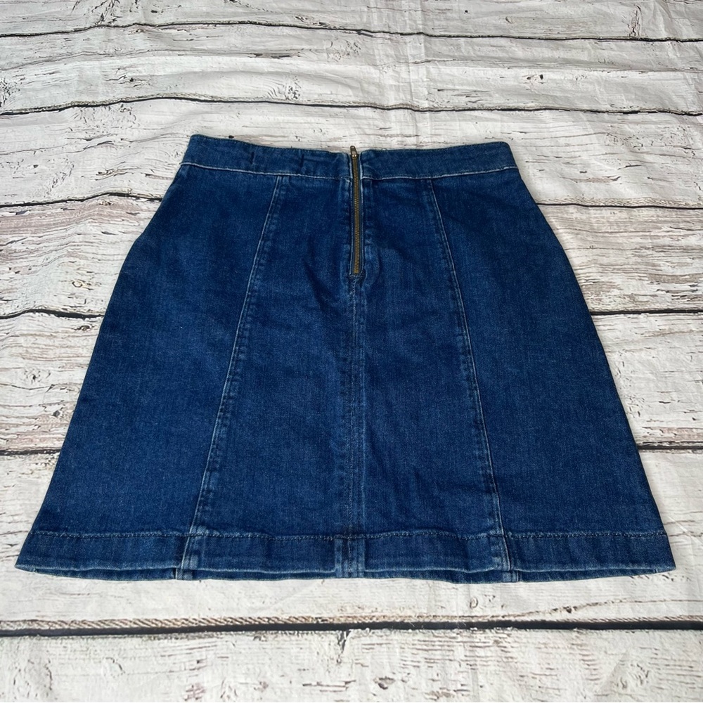 Boden Denim Blue Mini Skirt Size 6R - Picture 8 of 8